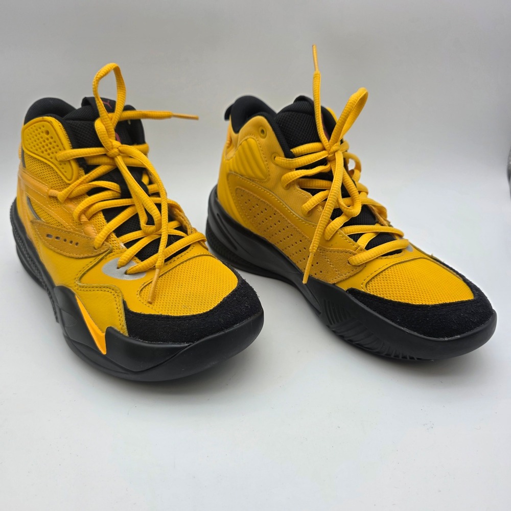 Puma RS-Dreamer Kids Basketball Shoes Yellow Black 4.5C